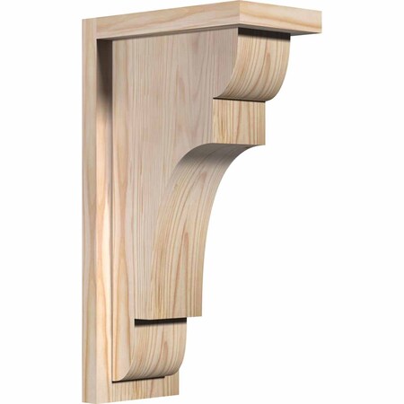 Ekena Millwork New Brighton Smooth Corbel w/Backplate, Douglas Fir, 5 1/2"W x 10"D x 18"H COR06X10X18NEB01SDF